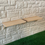 1:12 Unpainted Miniature Wall Shelves Dollhouse Supplies , Wall Rack , Decorative Shelf , Display Shelf  Set of 2 - D057