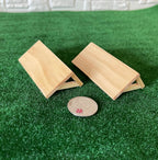 1:12 Scale Miniature Stained Wood Wall Shelves, Set of 2, 2-3/4 inch long, DIY Dollhouse Supply