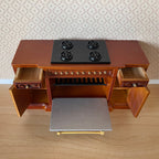 1:12 Dollhouse Supplies Miniature Kitchen Stove , Miniature Kitchen Range with Cook Top , Oven Range and Storage - K023