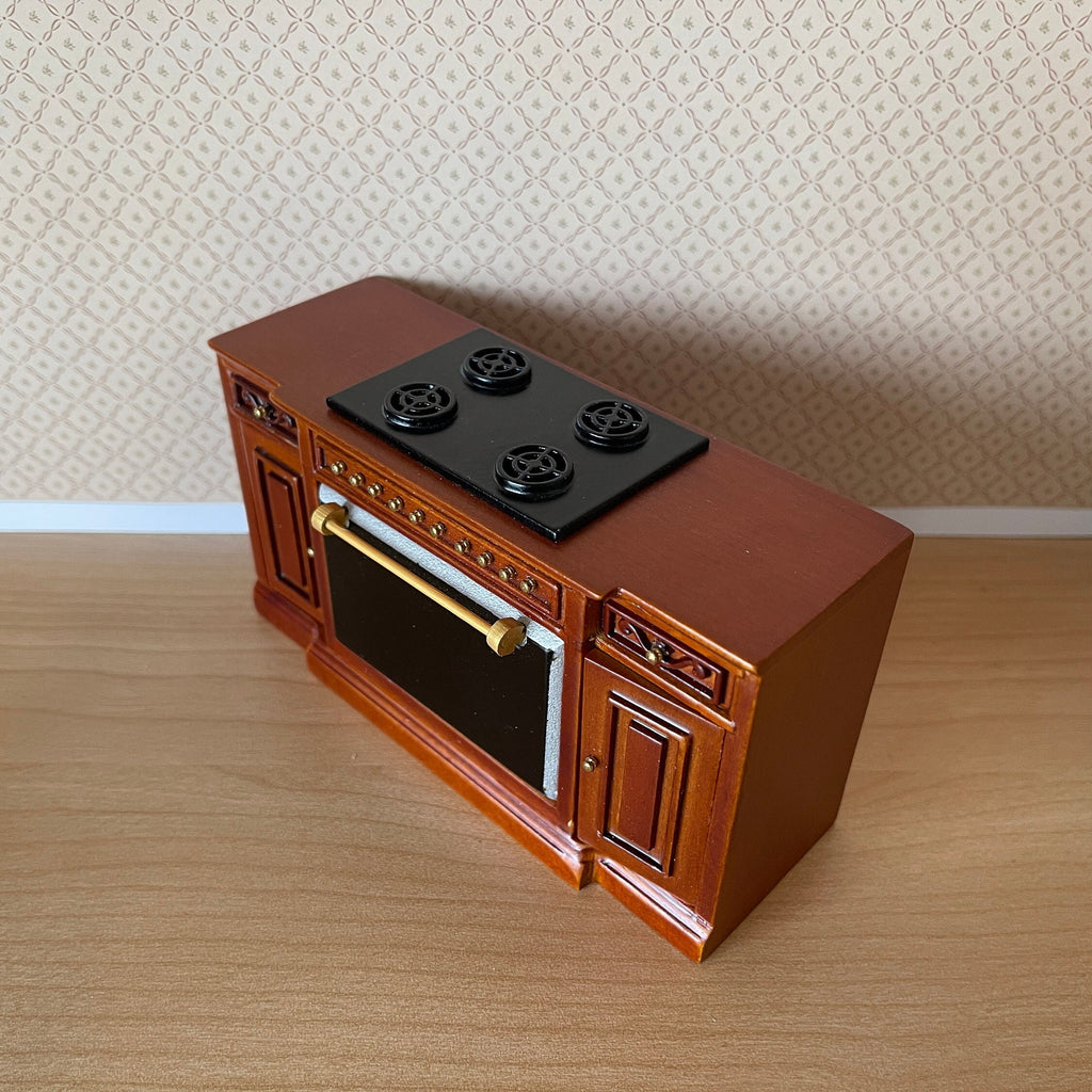 1:12 Dollhouse Supplies Miniature Kitchen Stove , Miniature Kitchen Range with Cook Top , Oven Range and Storage - K023