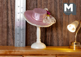 1:12 Dollhouse Miniature Boater Hat with Hat Stand (Fixed) - H049