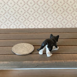 1:12 Miniature Black and White Cat (style C) - C064