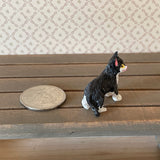 1:12 Miniature Black and White Cat (style E) - C064