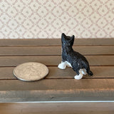 1:12 Miniature Black and White Cat (style E) - C064