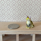 1:12 Scale Miniature Sitting Tabby Cat, 1 inch tall, DIY Dollhouse Supply (tan) (style B)