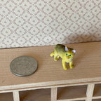 1:12 Scale Miniature Standing Tabby Cat, 1-1/8 inch long, DIY Dollhouse Supply (tan) (style E)