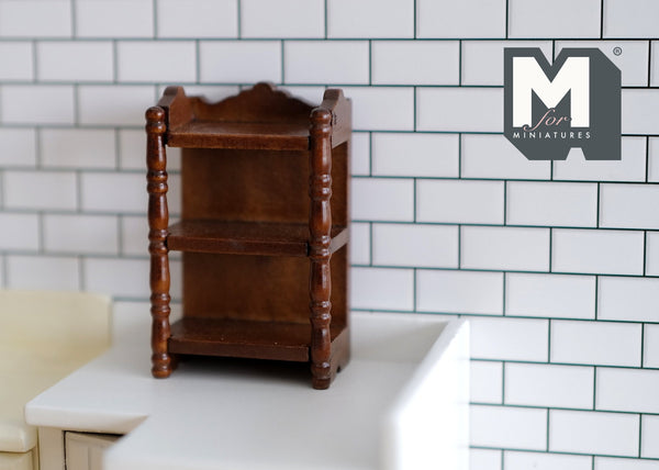 1:12 Unpainted dollhouse supplies miniature kitchen spice shelf (walnut) - E073