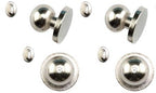 1:12 Scale Miniature Metal Round Door Knob with Keyhole 4 Pack Set Dollhouse Supply (silver)
