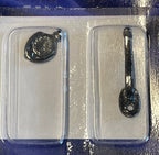 1:12 Miniature Door Handle and Knocker Set of 2 Dollhouse Supply (gunmetal)