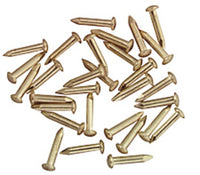 100 Miniature Brass Brads for Dollhouse Furniture Nails , Miniature Nails 1/8" Long