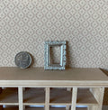 1:12 Miniature Ornate Rectangular Picture Frame (small size) (silver) - A088
