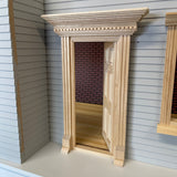 1:12 Dollhouse Front Door with Dental Pediment Yorktown Door Panel (back trims sold separately)