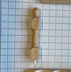1:12 Scale Miniature Unfinished Dollhouse Staircase Kit with Balusters and Handrail, 13 Treads, 2-11/16 inch wide (Right Handrail)