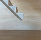 1:12 Scale Miniature Unfinished Dollhouse Staircase Kit with Balusters and Handrail, 13 Treads, 2-11/16 inch wide (Right Handrail)