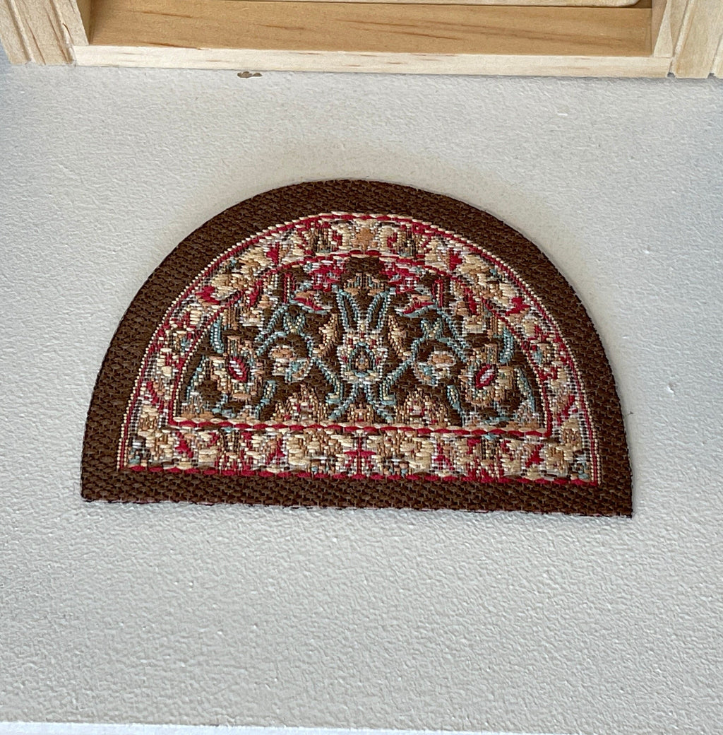 1:12 Miniature Doormat , Dollhouse Supplies Half Moon Doormat , Entryway Door Mat - D082