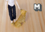 1:12 Scale Miniature Sitting Golden Retriever Dog, 2-9/16 inch tall, DIY Dollhouse Supply