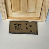 1:12 Miniature Doormat , Dollhouse Supplies Doormat , Entryway Door Mat Wipe Your Paws Pet Animal Doormat - D088