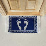 1:12 Miniature Doormat , Dollhouse Supplies Doormat , Entryway Welcome Doormat Big Footprint Welcome Mat Bathmat 2 Sides - D088