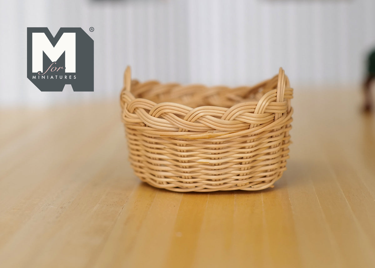 1:12 Dollhouse Miniature Handmade rope basket dolls house 1 12th scale miniature - C009