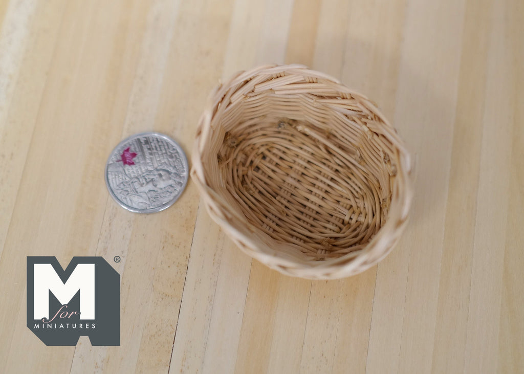 1:12 Dollhouse Miniature Handmade rope basket dolls house 1 12th scale miniature - C009