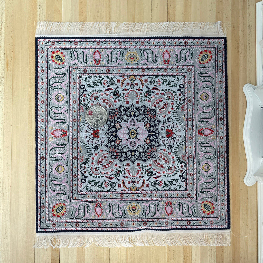 1:12 Miniature Square Rug , Dollhouse Supplies Square Carpet Living Room , 20cm x 20cm - Z10