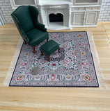 1:12 Miniature Square Rug , Dollhouse Square Carpet Living Room , 20cm x 20cm D102