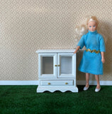 1:12 Dollhouse Supplies Miniature Short Display Cabinet Sideboard with Swing Doors and Drawer (wood) - K039