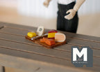 1:12 Dollhouse Supplies Miniature French Cheese with board (Fixed) - E019