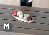 1:12 Dollhouse Supplies Miniature French Cheese with Marble board (Fixed)- E019