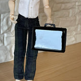 1:12 Miniature Briefcase , Lawyer's Briefcase , Miniature Piano Black Briefcase - C043