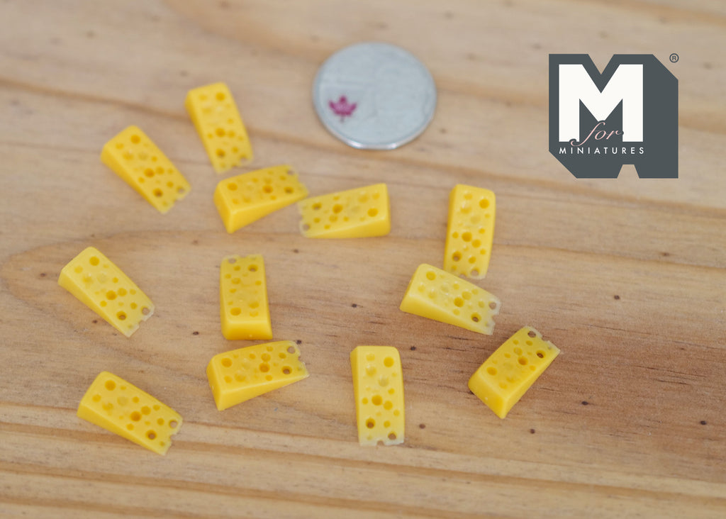 1:12 Dollhouse Supplies Miniatures Cheese 12pcs - E028