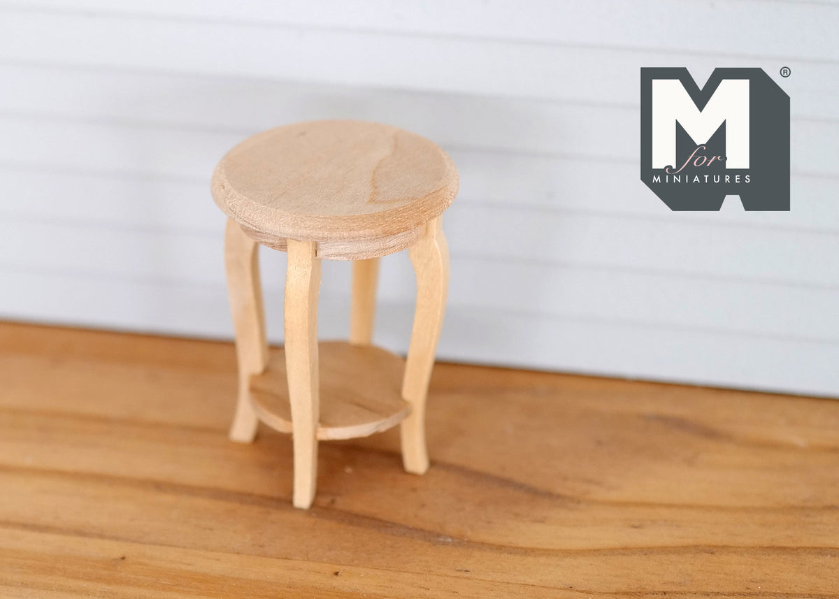 Dollhouse Supplies Miniatures End Table Planter Table , Unfinished coffee table living room table 1 12th scale miniature coffee table - H007