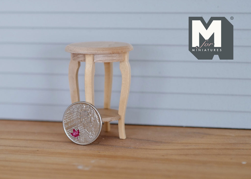 Dollhouse Supplies Miniatures End Table Planter Table , Unfinished coffee table living room table 1 12th scale miniature coffee table - H007