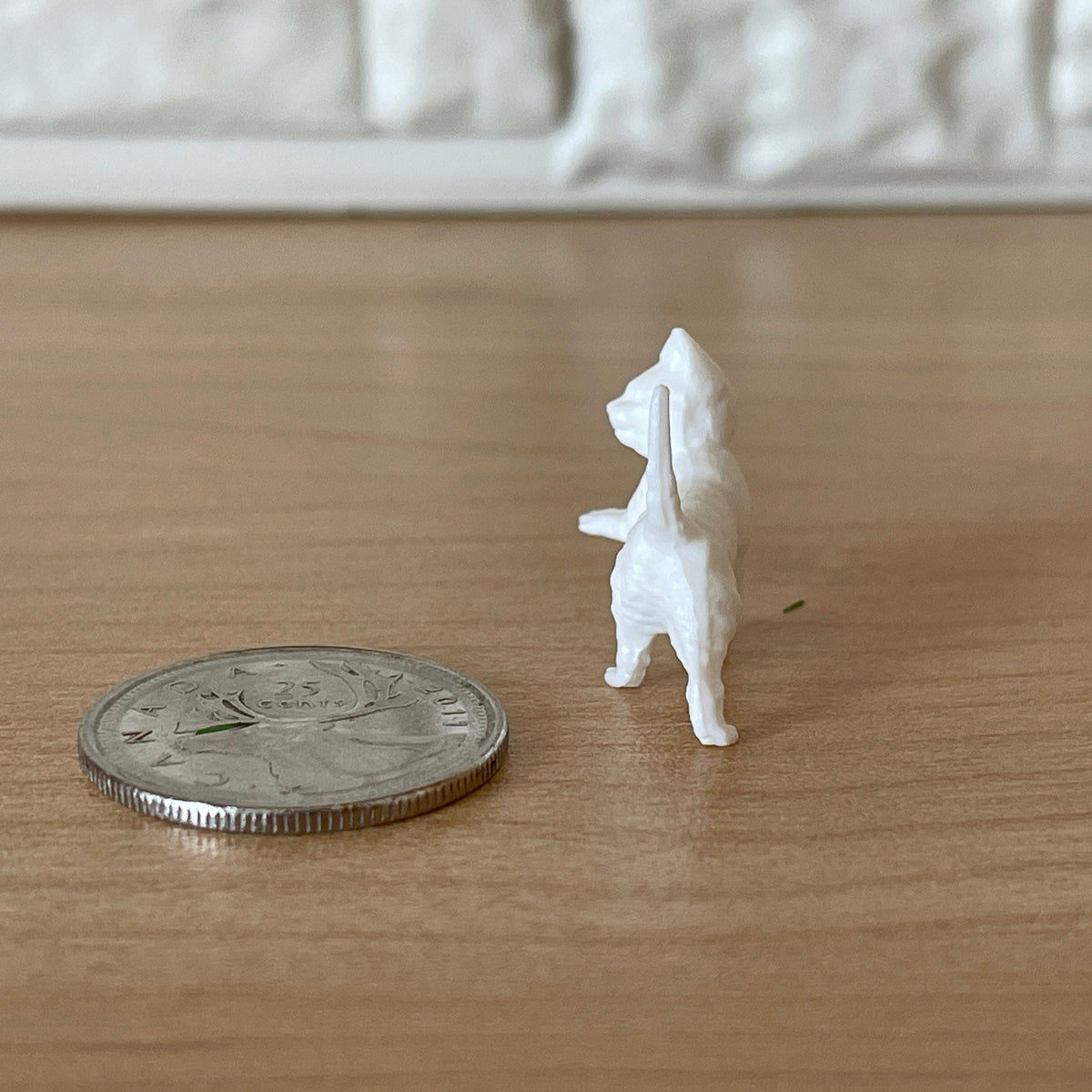 1:12 Scale Miniature Unpainted Kitten Figure, 1 inch long, DIY Dollhouse Supply (style A)