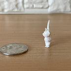 1:12 Scale Miniature Unpainted Kitten Figure, 13/16 inch long, DIY Dollhouse Supply (style B)
