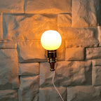 1:12 Miniature Wall Sconce , Globe Wall Lamp , Round Wall Lamp , Ball Wall Lamp LED 12v Plug Powered Dollhouse Light Fixture K046