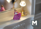1:12 Dollhouse Miniature Figurine Dancing Lady, Lady in Cerise - B086