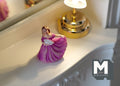 1:12 Dollhouse Miniature Figurine Dancing Lady, Lady in Cerise - B086