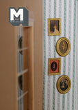 Dollhouse Supplies miniature paint 4-piece gold picture frame set 1:12 scale paintings - F030