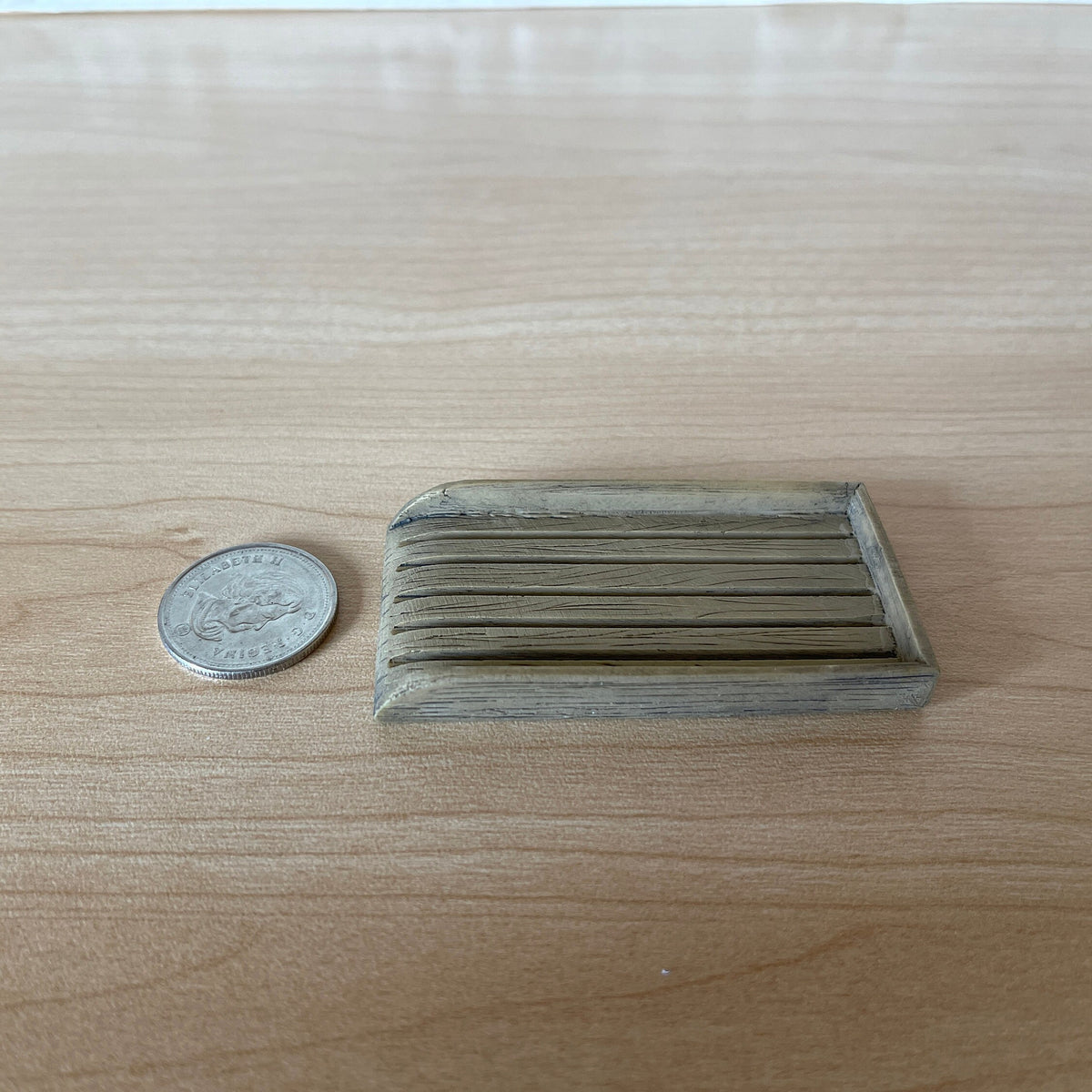 1:12 Scale Miniature Wood Draining Board, Slatted, 2-11/16 inch long, DIY Dollhouse Supply