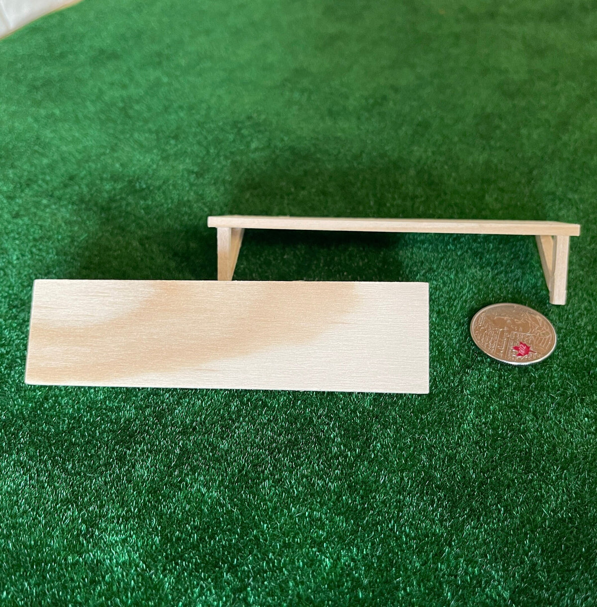 1:12 Scale Miniature Unpainted Wood Wall Shelves, Set of 2, 4-5/16 inch long, DIY Dollhouse Supply