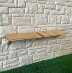 1:12 Scale Miniature Stained Wood Wall Shelves, Set of 2, 2-3/4 inch long, DIY Dollhouse Supply