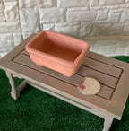 1:12 Scale Miniature Terracotta Trough Planter with Feet, 2-1/2 inch long, DIY Dollhouse Supply