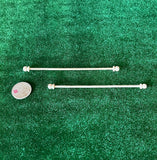 1:12 Dollhouse Supplies Miniature Curtain Rods , Miniature Curtain Poles Set of 2  4.5" Long - B014
