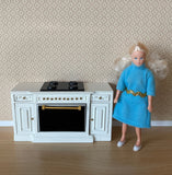 1:12 Dollhouse Supplies Miniature Kitchen Stove , Miniature Kitchen Range with Cook Top , Oven Range and Storage - K023