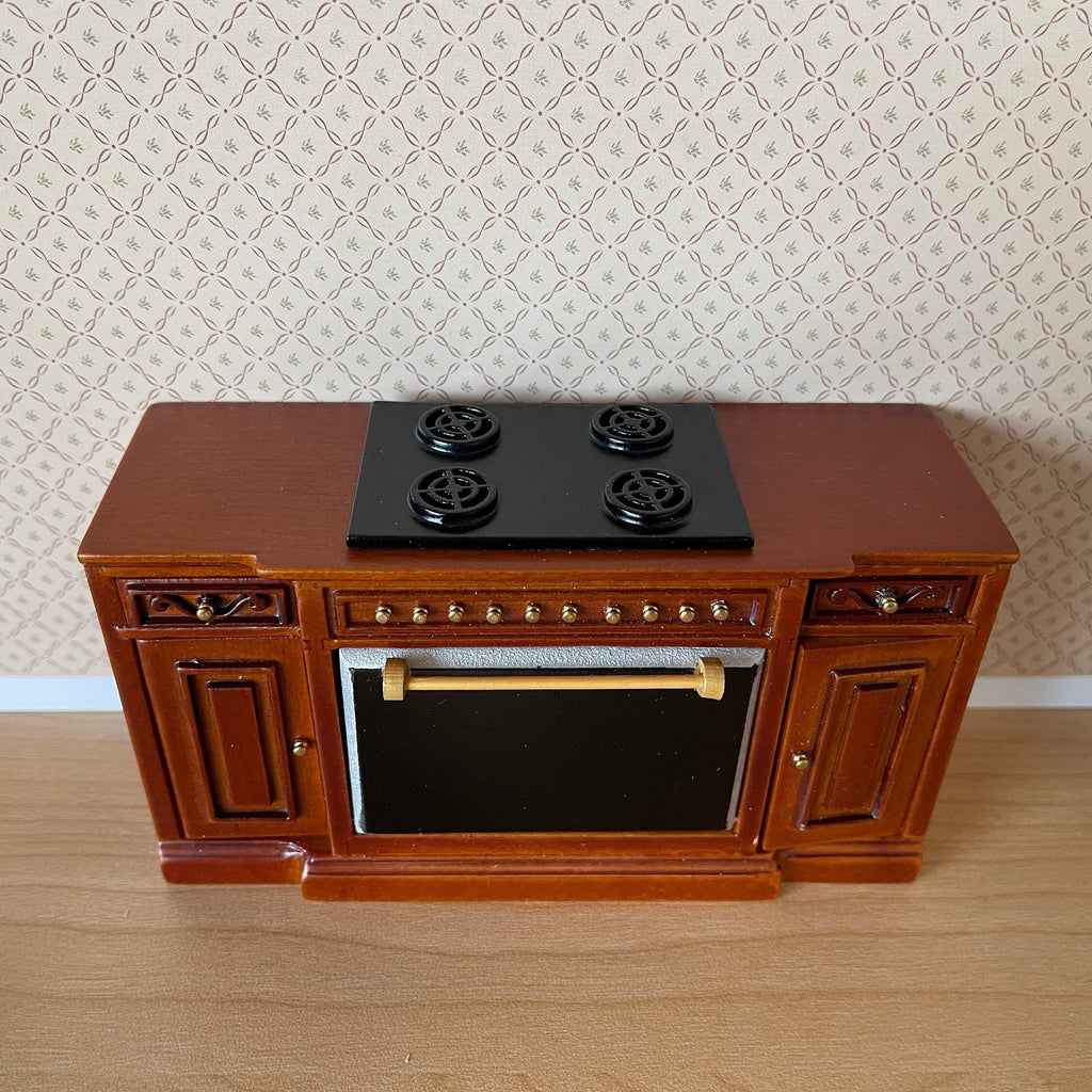 1:12 Dollhouse Supplies Miniature Kitchen Stove , Miniature Kitchen Range with Cook Top , Oven Range and Storage - K023