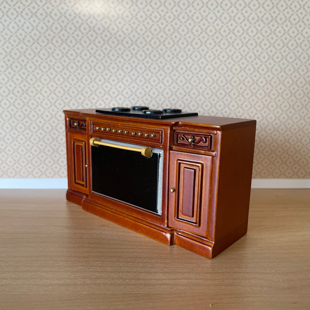 1:12 Dollhouse Supplies Miniature Kitchen Stove , Miniature Kitchen Range with Cook Top , Oven Range and Storage - K023