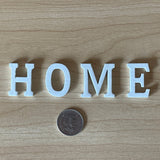 Miniature Letters HOME , Dollhouse Supplies Decoration , Letters in White (made from wood) - G067