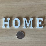 Miniature Letters HOME , Dollhouse Decoration , Letters in White (made from wood) - G067