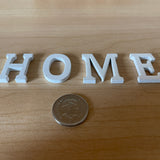 Miniature Letters HOME , Dollhouse Decoration , Letters in White (made from wood) - G067